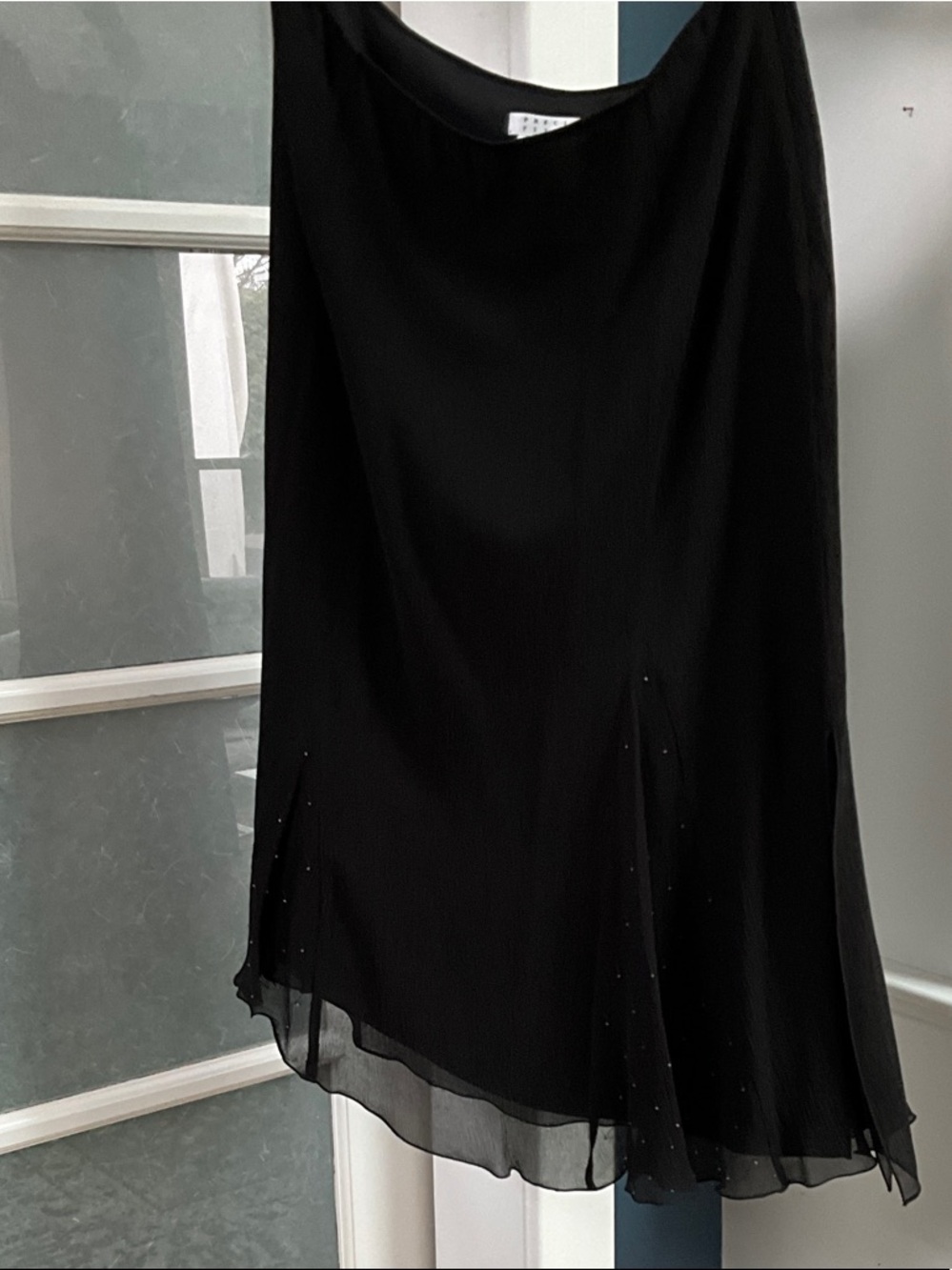Black Women's Chiffon Layered Skirt